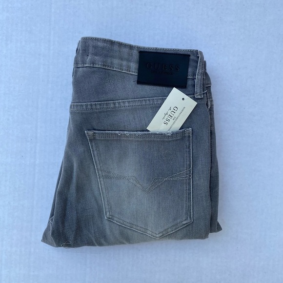 New GUESS Skinny Stitched Moto Men's Jeans SZ 32 - Picture 7 of 8